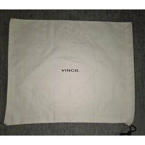 Vince Dust Bag Storage Cover Drawstring Beige 15" x‎ 17.5"